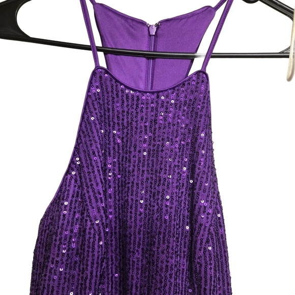Toccin Vibrant Purple Sequin Party Dress - Picture 2 of 7